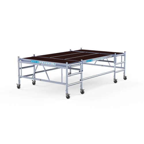 Andamios de aluminio multiplataforma plegables 190*340 cm, 3 peldaños