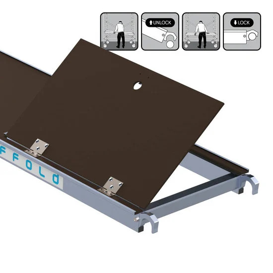 Plataforma con trampilla 250 cm