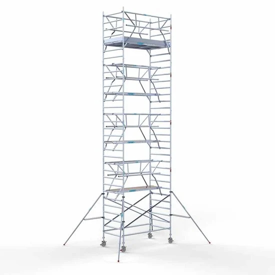 Torre con barandilla de 2 lados 135х250 10,2 m altura de trabajo* Carbon