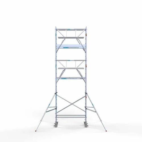 Алюминиевая башня 75х190 7,2 м рабочая высота* с карбоновой платформой + складные ограждения с 2 сторон