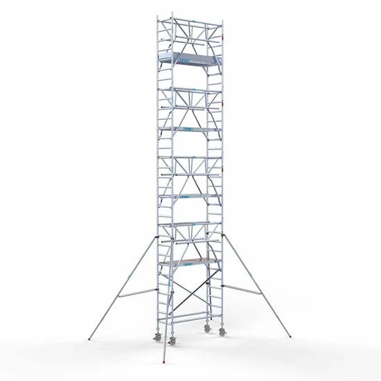 Torre con barandilla de 2 lados 75x190 10,2 m altura de trabajo con barandilla de 2 lados