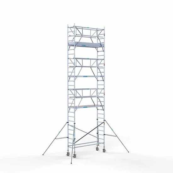 Torre con barandilla de 2 lados 75x250 9,2 m altura de trabajo con barandilla de 2 lados