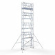 Torre con barandilla de 2 lados 75x250 10,2 m altura de trabajo con barandilla de 2 lados