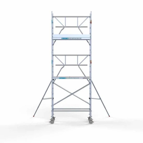 Алюминиевая башня 75х190 6,2 м рабочая высота* с карбоновой платформой + складые ограждения с 1 стороны