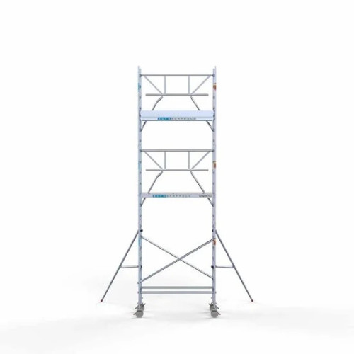 Алюминиевая башня 75х190 7,2 м рабочая высота* с карбоновой платформой + складые ограждения с 1 стороны