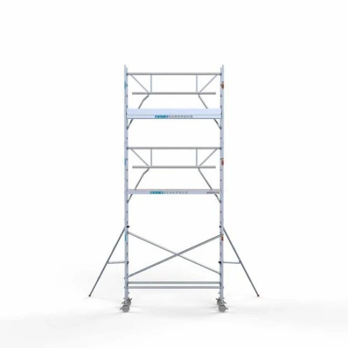 Алюминиевая башня 75х250 7,2 м рабочая высота* с карбоновой платформой + складые ограждения с 1 стороны