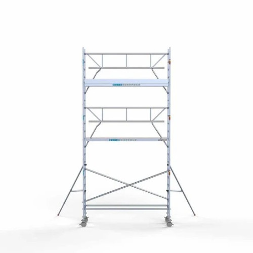 Alumīnija tornis 75х305 cm 7,2m darba augstums* ar oglekļa platformu + salokāmas margas no 1 puses