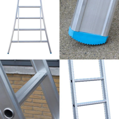 Односекционная широкая лестница 20 ступеней